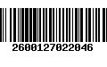 Código de Barras 2600127022046