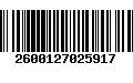 Código de Barras 2600127025917