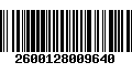 Código de Barras 2600128009640