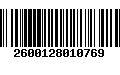 Código de Barras 2600128010769