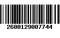 Código de Barras 2600129007744