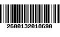 Código de Barras 2600132018690