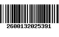 Código de Barras 2600132025391