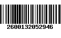 Código de Barras 2600132052946