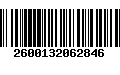 Código de Barras 2600132062846