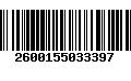 Código de Barras 2600155033397