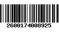 Código de Barras 2600174008925