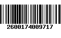 Código de Barras 2600174009717