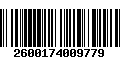 Código de Barras 2600174009779