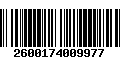 Código de Barras 2600174009977