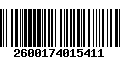 Código de Barras 2600174015411