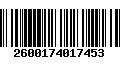 Código de Barras 2600174017453