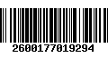 Código de Barras 2600177019294