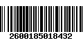 Código de Barras 2600185018432