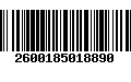 Código de Barras 2600185018890