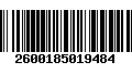 Código de Barras 2600185019484