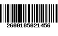 Código de Barras 2600185021456