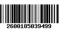 Código de Barras 2600185039499