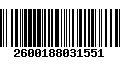 Código de Barras 2600188031551