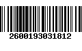 Código de Barras 2600193031812