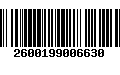 Código de Barras 2600199006630