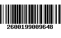 Código de Barras 2600199009648