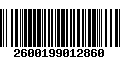 Código de Barras 2600199012860