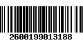 Código de Barras 2600199013188