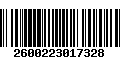 Código de Barras 2600223017328