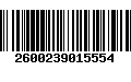 Código de Barras 2600239015554