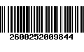 Código de Barras 2600252009844