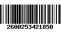 Código de Barras 2600253421850