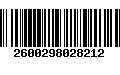 Código de Barras 2600298028212