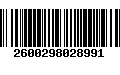 Código de Barras 2600298028991