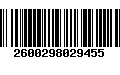 Código de Barras 2600298029455