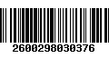 Código de Barras 2600298030376