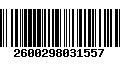 Código de Barras 2600298031557