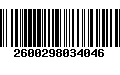 Código de Barras 2600298034046