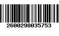 Código de Barras 2600298035753