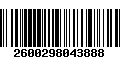 Código de Barras 2600298043888