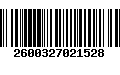 Código de Barras 2600327021528