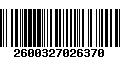 Código de Barras 2600327026370