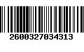 Código de Barras 2600327034313