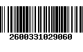 Código de Barras 2600331029060