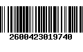 Código de Barras 2600423019740