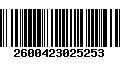 Código de Barras 2600423025253