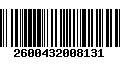 Código de Barras 2600432008131