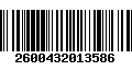 Código de Barras 2600432013586