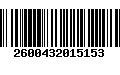 Código de Barras 2600432015153