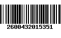 Código de Barras 2600432015351